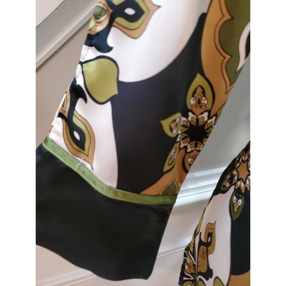 Ashley Stewart Stretch Multicolor Slit Shoulder Long Sleeve Top Blouse 14/16 - Picture 10 of 14